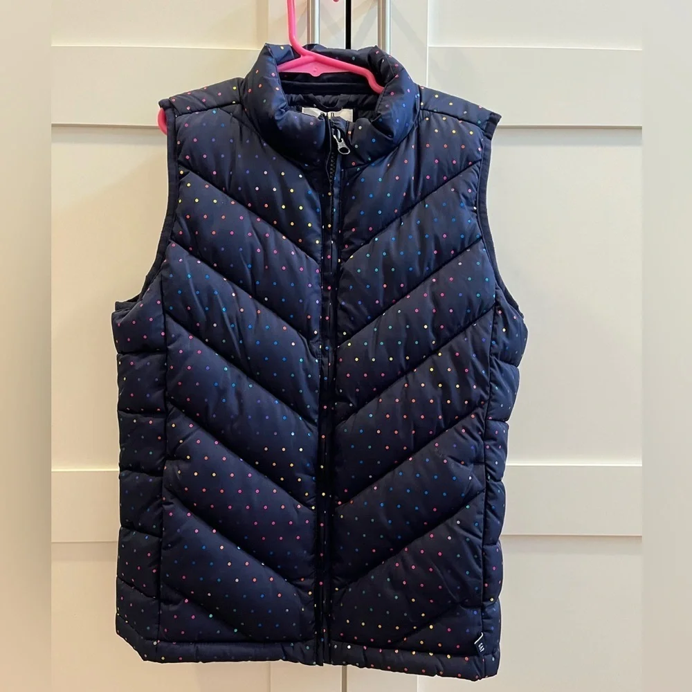 Girls navy puffer vest by Gap, Size XL